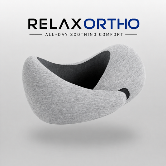 RelaxOrtho Neck Pillow, 360° Memory Foam Support, Soft & Washable