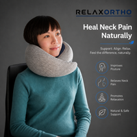 RelaxOrtho Neck Pillow, 360° Memory Foam Support, Soft & Washable