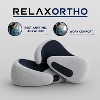 RelaxOrtho Neck Pillow, 360° Memory Foam Support, Soft & Washable