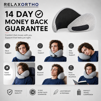 RelaxOrtho Neck Pillow, 360° Memory Foam Support, Soft & Washable